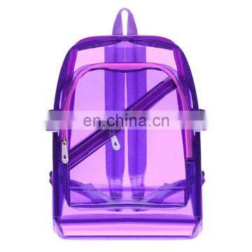 2020 New customized PVC Clear Backpack Waterproof School Transparent Backpack