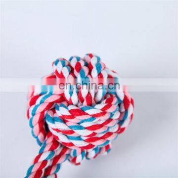 Environmentally Friendly Handmade Pet Dogs Cotton Rope Toys Dog Rope Ball Throw photo-5