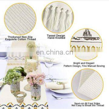 Modern Geometric Table Runner Napkin For Wedding Party Christmas Cake Floral Flannel Tablecloth Decoration photo-3