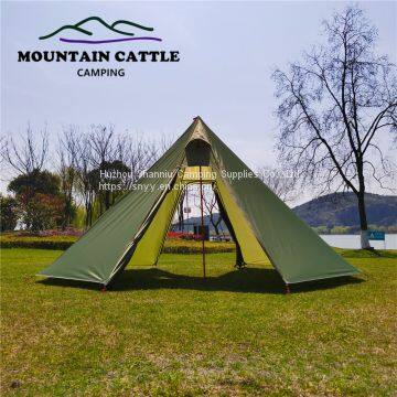 Mountaincattle Single Layer 400 CM Tipi Hot Tent Winter Camping Triangle Backpacking Equipment