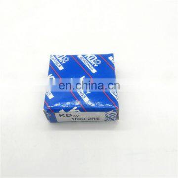 1603-2RS Inch Deep Groove Ball Bearing 1603 2RS KDwy brand bearing