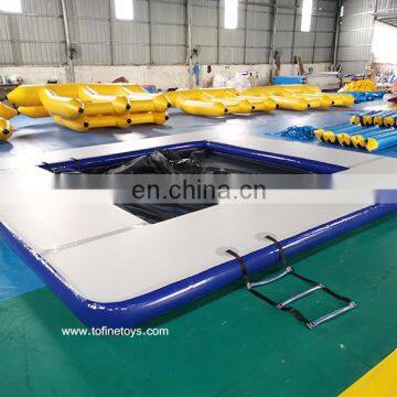 5x5 Meter Inflatable Floating Ocean Sea Swimming Pool / Protective Anti Jellyfish Pool With Netting Enclosure For Yacht photo-3