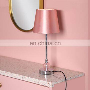 Korea New Indoor Light Custom Cheap Pink Modern Bedside Lamps for Hotel Home Decor photo-2