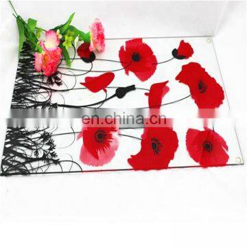 4mm 12''*15'' Glass Cutting Board Price Sublimation Coated Glass Cutting Board