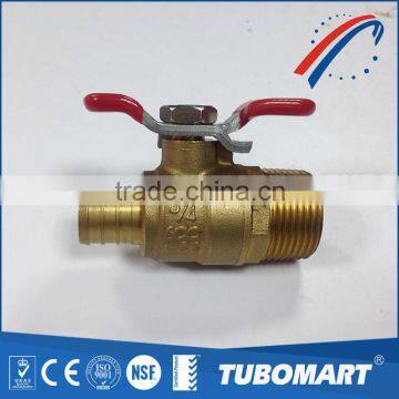 Trade Assurance 3/4" Butterfly Handle Forged Brass Male Ball Valve for Heater System photo-2