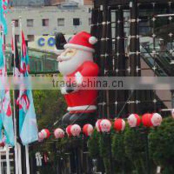 outdoor large funny inflatable christma santa claus for advertising
