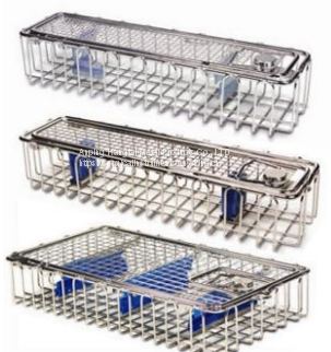 Endoscope sieve baskets made of stainless steel with silicone holders DaVinci basket