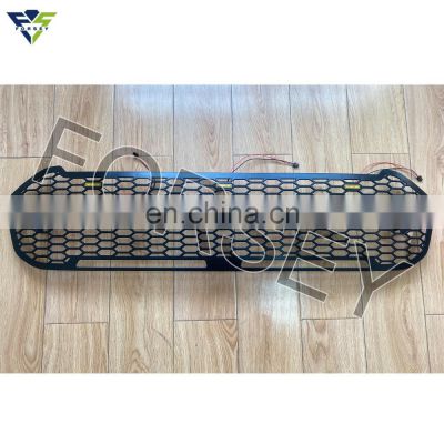 Mesh Grill ABS LED Front Car Grille For New F-ord Ranger T8 Auto Car Accessories 2018+