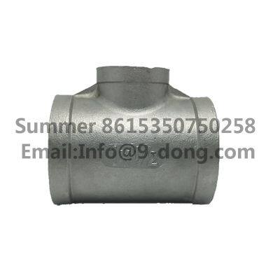 Stainless Steel SS304 SS316 NPT BSPT Threaded Fittings Reducer Tee