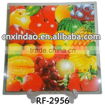 Sqaure Shape Clear Flat Fruit Plate Plate and Pizza Plate Glass with Good Quality