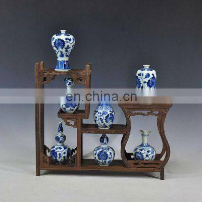 Mini Decorative Chinese Antique Blue and White Ceramic Porcelain Vases