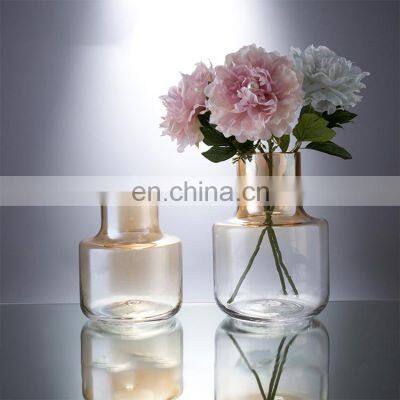 Small Transparent Clear Mini Vintage Flower Cylinder Glass Nordic Vase For Decor