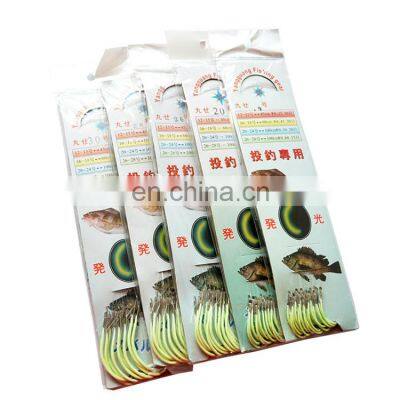 Ready to ship 14-28# Barbed Pesca Fish Tackle Accessories High Carbon Steel LuminousSea Fishing Hooks