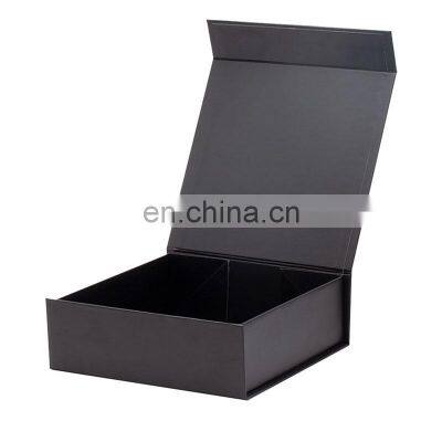 Bulk Premium Black Foldable Hard Cardboard Retail Scarves Packaging Magnetic Gift Box photo-2