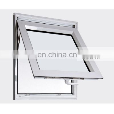 swing window single glass aluminum top hung window