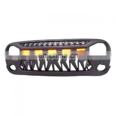 Grill with Metal Mesh with 5 Led Lights for Jeep Wrangler JK