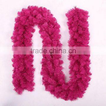 2015 hot selling rose color christmas garland