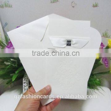 2015 High Quality Elegant Flocking Velvet Wedding Invitation Card photo-5
