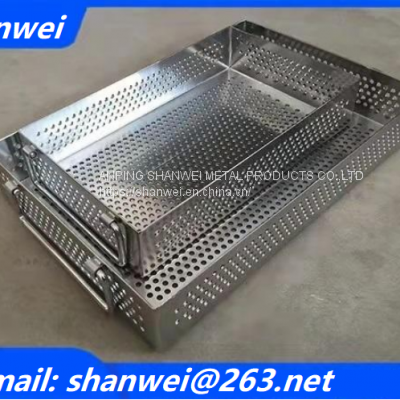 Surgical Instrument Perforated Metal Sterilisation Container Tray