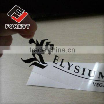 Cosmetics clear epoxy resin sticker, adhesive sticker, plain label