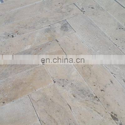 Premium Quality Wholesale Latte Silver Travertine Tumbled Tile Filled and Honed Made in Turkey CEM-T-18 photo-4