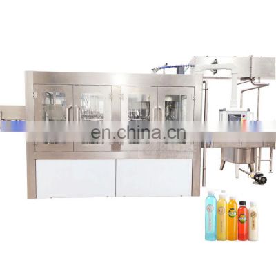 Automatic 3-in-1 carbonated drink or flavored soda water filling machine / sparkling water bottling plant