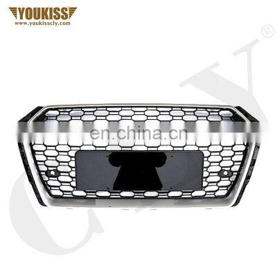 Grille Genuine Car Accessories U KISS ABS Front Car Grille For Audi A4 Change To RS4 ABS  Gloss Black Front Car Grille