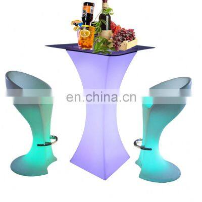 tall bar table and chairs /led bar furniture and outdoor table lights ip55  for night club bar furniture table and event