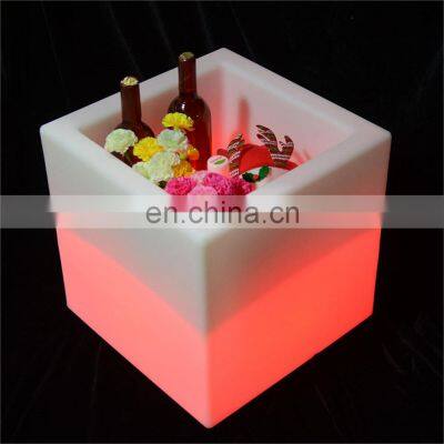 big capacity lighting Party custom logo decorative LED large plastic ice bucket for beer wine champagne