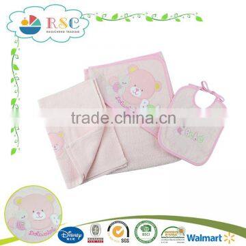 100% cotton baby hooded towel set for toddler