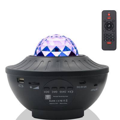 Water Ripple Galaxy Projector Starry Night Light Projector With Bluetooth Speaker and Timer Smart Music Nebula Lamp For Bedroom