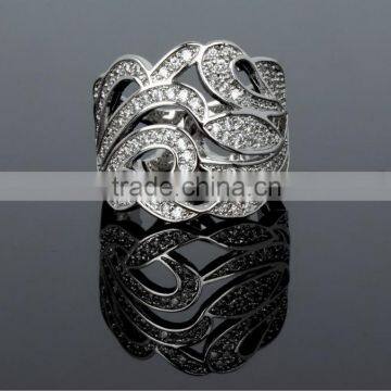 Latest Design Party Dress Cubic Zirconia Chunky Big Size Women Gold Wedding Ring photo-6