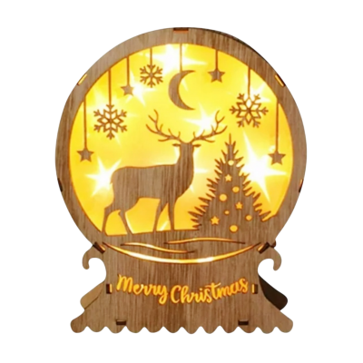 Wooden Shadow Box High Quality Plastic Wood Shadow Box with LED Paper Carving Light for House Decoration Gifts