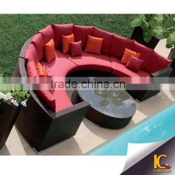 2016 Hot sale outdoor furniture garden design modern sofa set on promotional