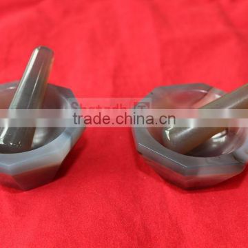 Customized top grade agate melting mortar with pestle