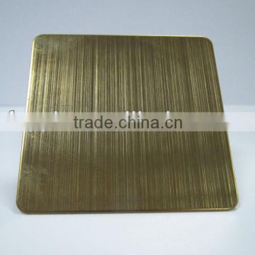 Ti-gold Colored Hairline Stainless Steel Sheet