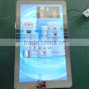 32" Wall Mount Magic Mirror Screen Networking Palyer Lcd Capacitive Touch Screen Computer Kiosk Mirror Display photo-3