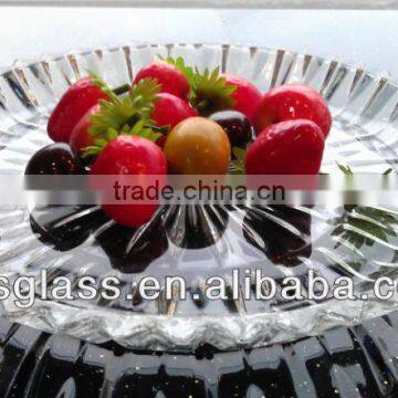 concise style glass fruit plate T365mm