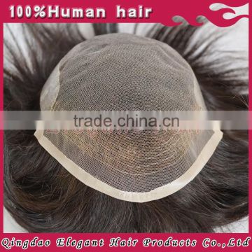 100% Virgin Remy Hair Toupee Swiss Lace Human Hair Mens Toupees