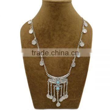Hippie Boho Coin Jewellery Statement Tassel Long Chain Necklaces for Womens photo-2