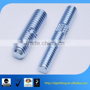 Slotted zinc double end threaded rod