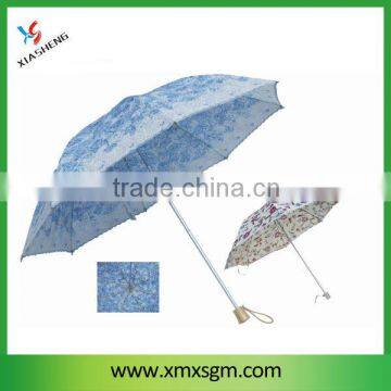 2 Folds Japanese Embroidery Umbrella For Lady