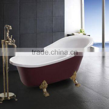 Royal Luxury Design Free Standing Faucet Acrylic Bathtub