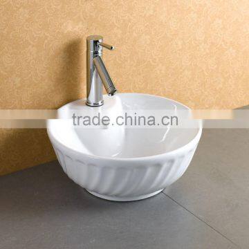 White Finished Oval Shaped Ceramic Sanitary Ware Basin photo-4