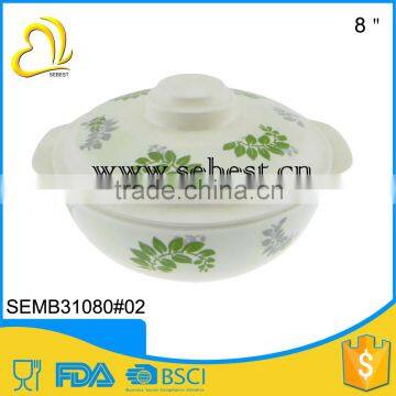 Melamine bowls with lid, different sizes, round shaped