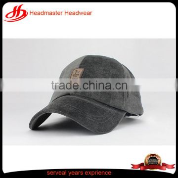 Custom Sports Hemp Caps Washed denim 6 panel Baseball Cap From China