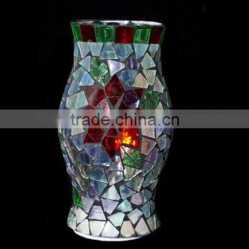 Crackle Mosaic Glass Vase,Handmade Crackle Mosaic Glass Vase