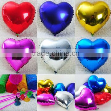 plain color heart shape foil balloon