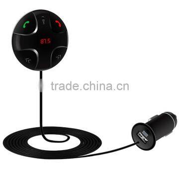 Free sample Wholesale Bluetooth FM transmitter Bluetooth Car Kit with hands-free and usb Car charger