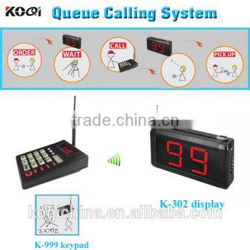 Customer queue pager system numeric keypad with number monitor used in the hospital/clinic/restaurant